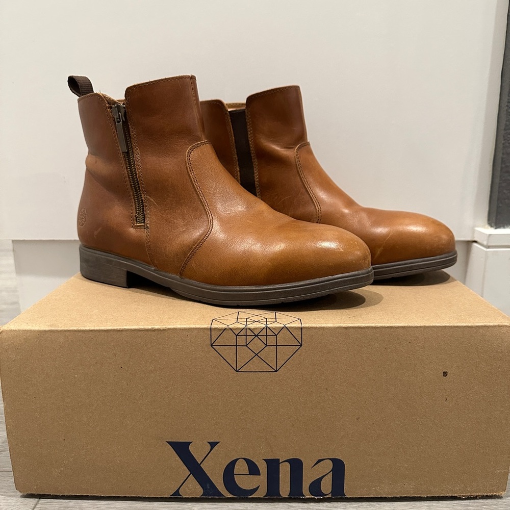 Xena steel-toe construction brown omega EH safety boots